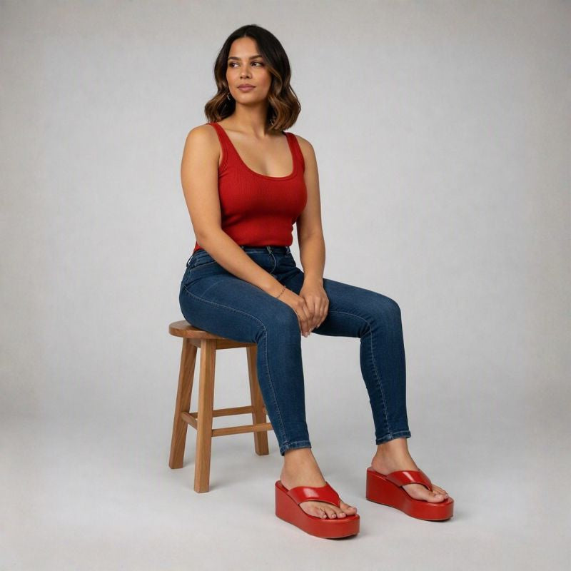 Tamanco Plataforma Feminina Luiza - Luzy Love conforto e leveza