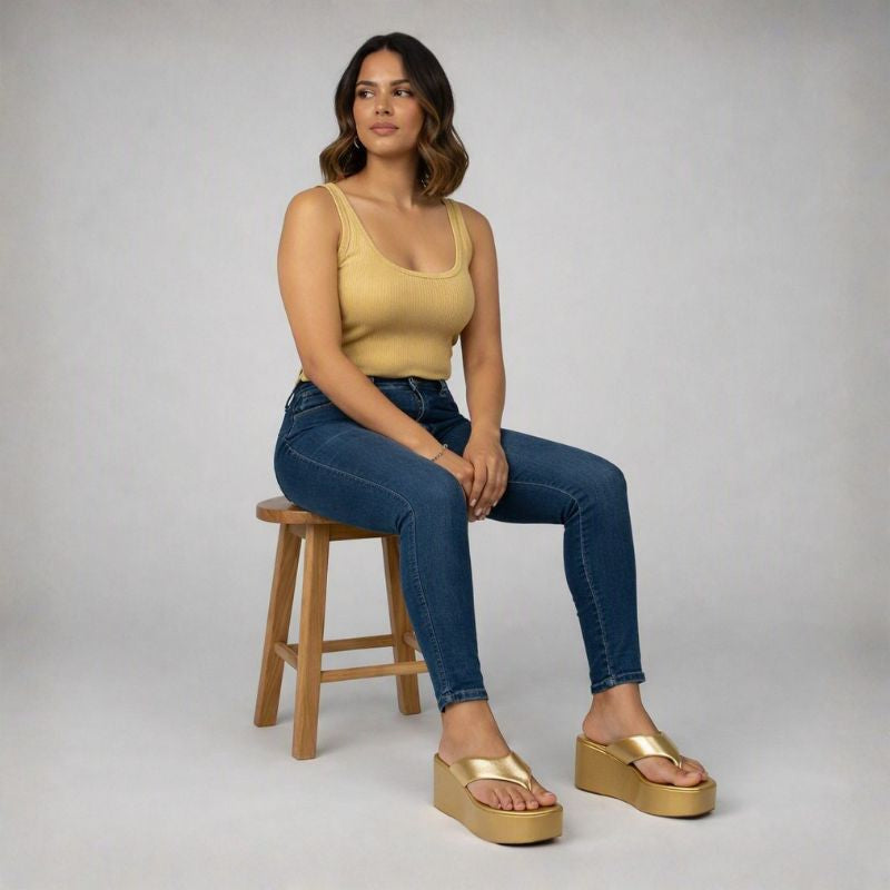 Tamanco Plataforma Feminina Luiza - Luzy Love conforto e leveza