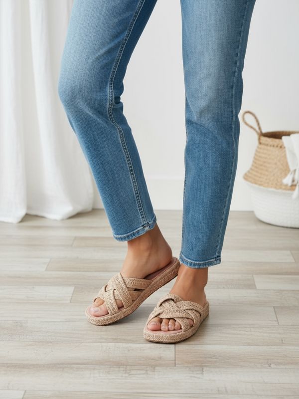 Sandalia Feminina Croche Comfort Flatform Joana