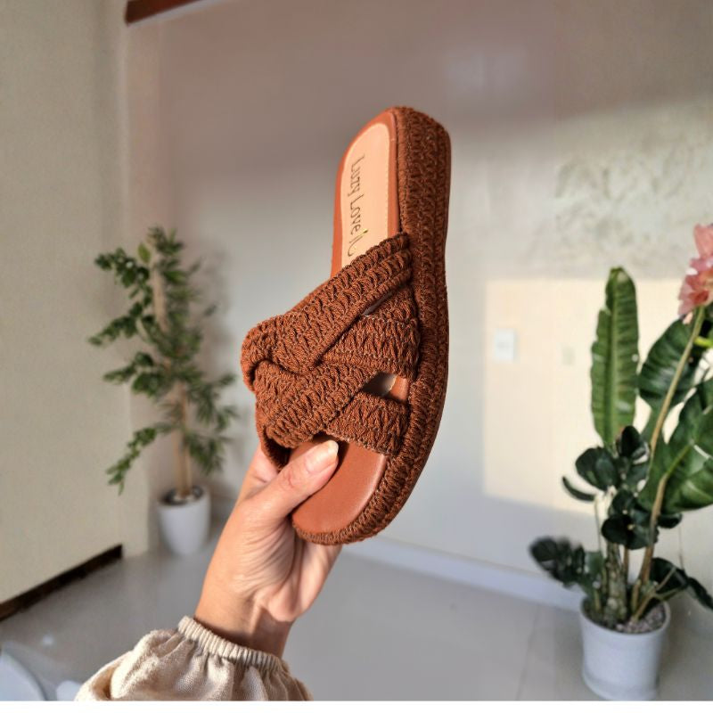 Sandália Feminina Crochê Conforte Flatform Joana