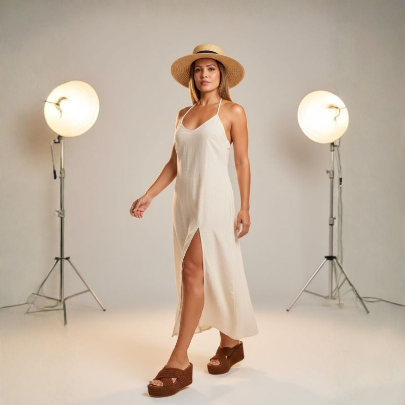 Sandália Feminina Plataforma Grazy Crochê